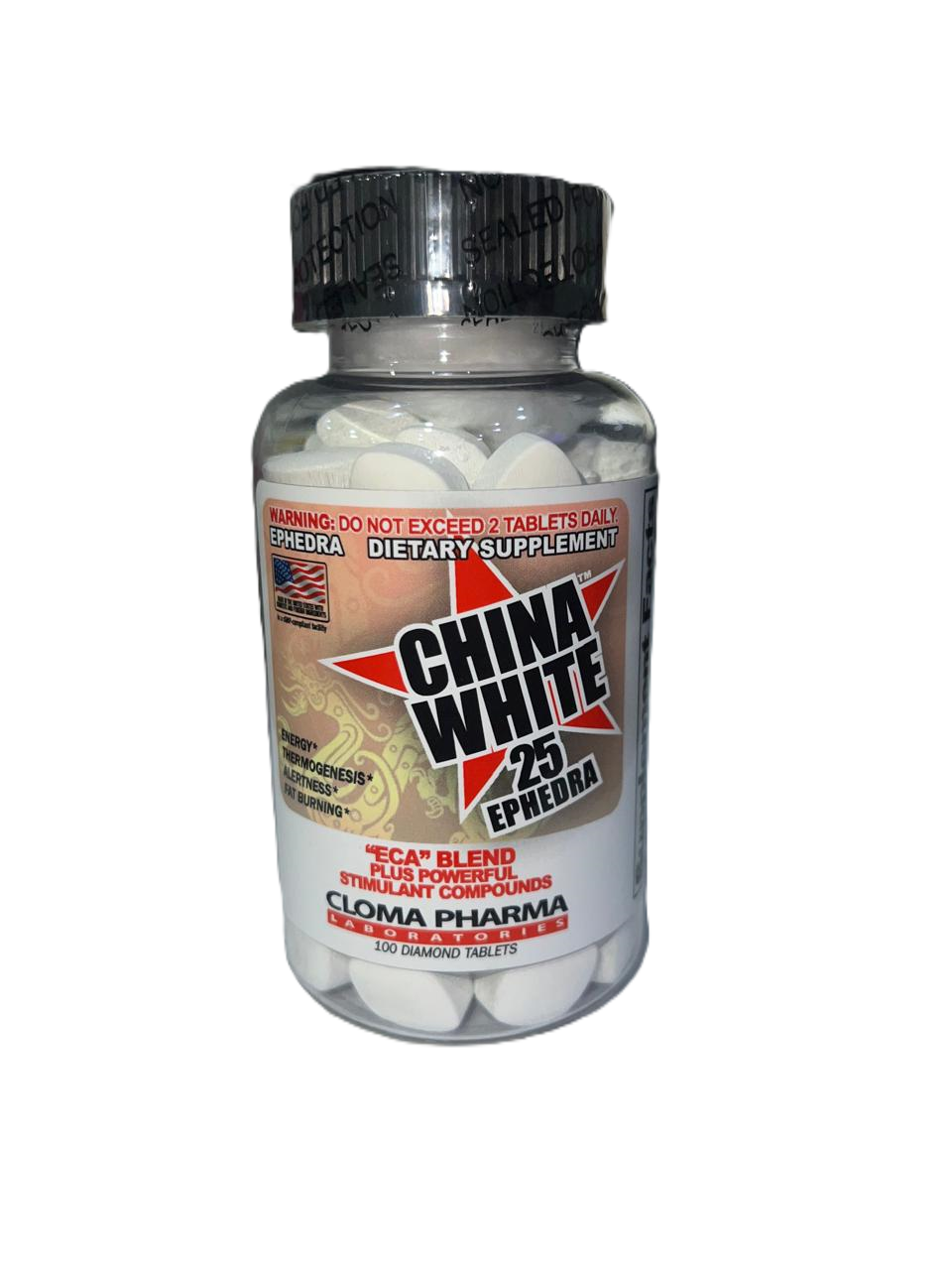 Cloma Pharma China Branco 100 cápsulas queimador de gordura