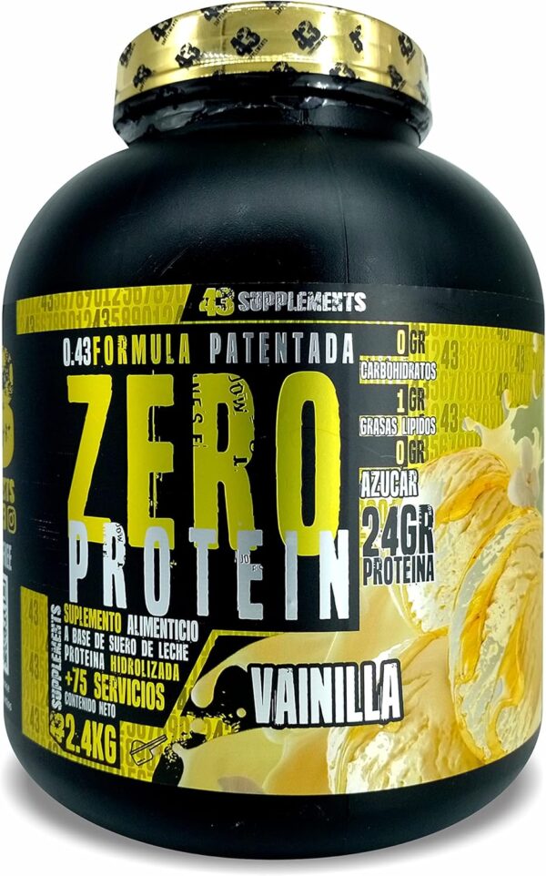 43 SUPPLEMENTS Proteina hidrolizada 2.4 kg 75 servicios