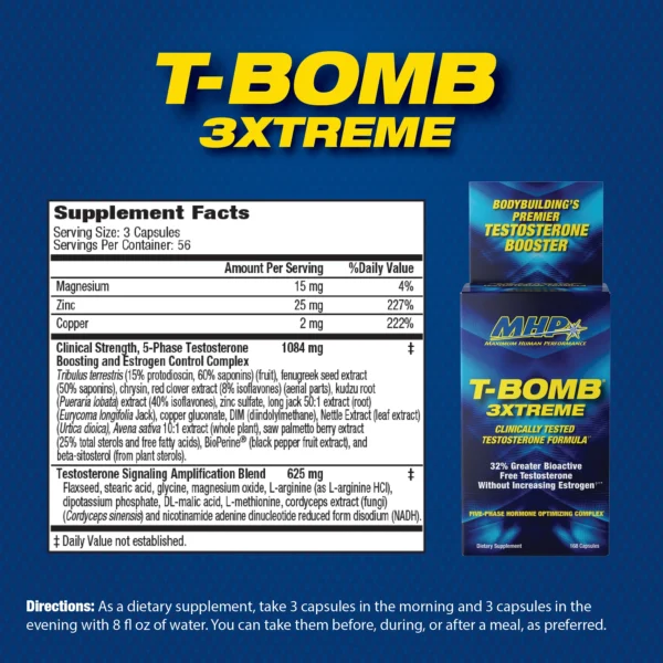 MHP T-bomb 3xtreme 168 tabletas - Image 2