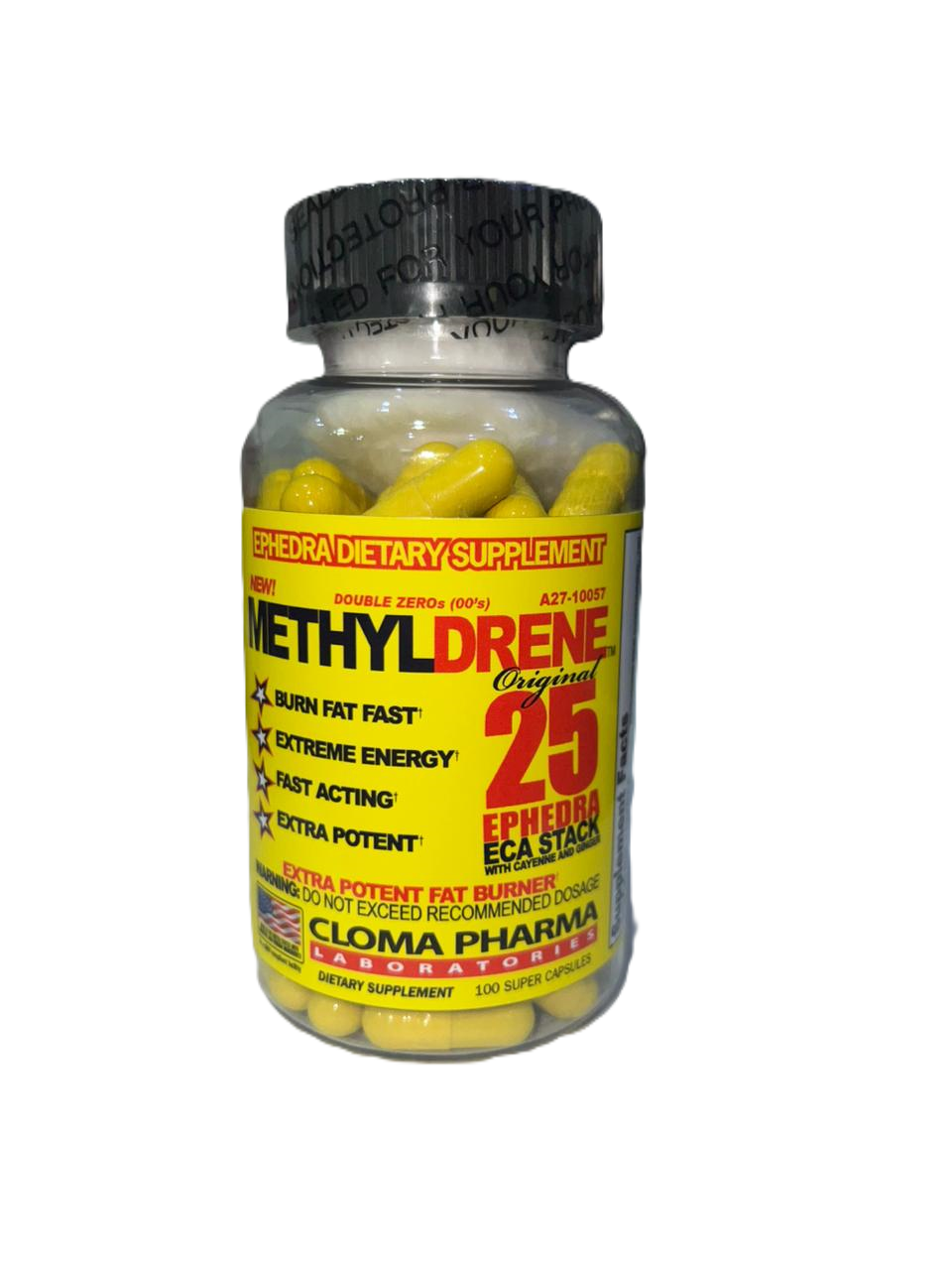 Clomapharma Methyldrene Amarillo 100 capsulas