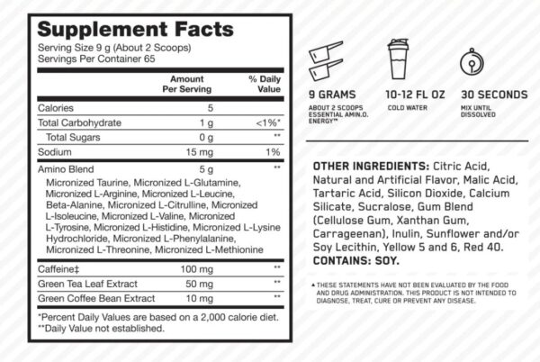 Optimum Nutrition ESSENTIAL AMINO ENERGY 65 servicios - Image 2