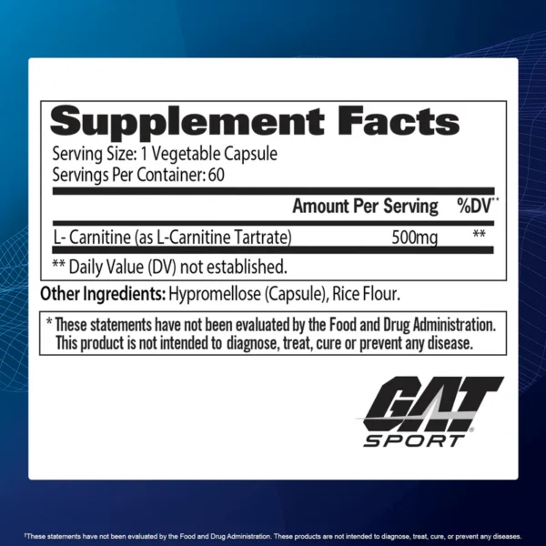 GAT L-Carnitine 60 capsulas - Image 2