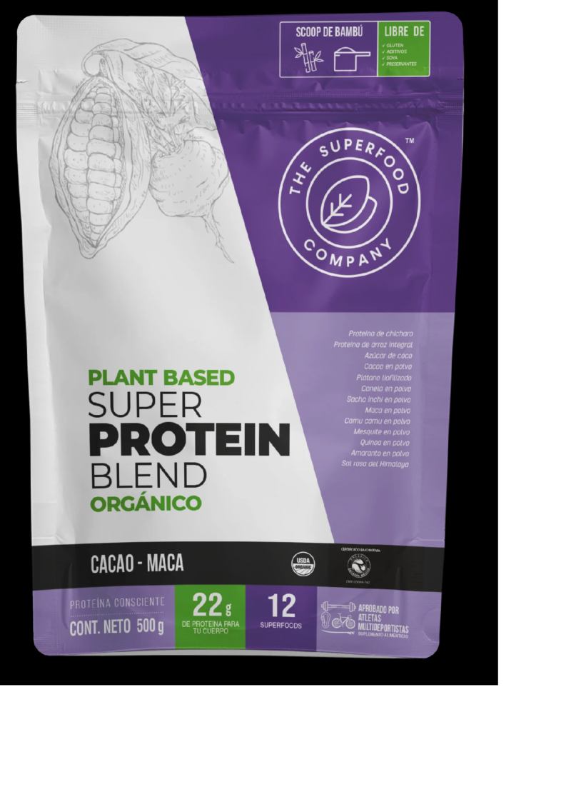 THE SUPERFOOD COMPANY SUPER PROTEIN BLEND 500G 13 SERV Chutamax