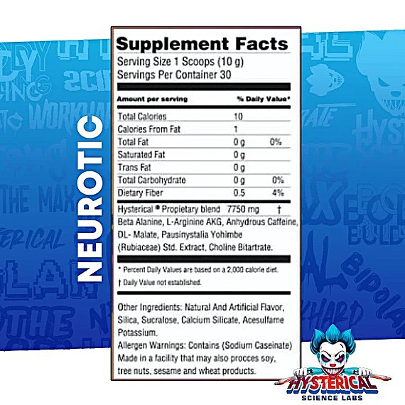 Hysterical Neurotic Intensity Pre-workout 30 Serv - Image 2