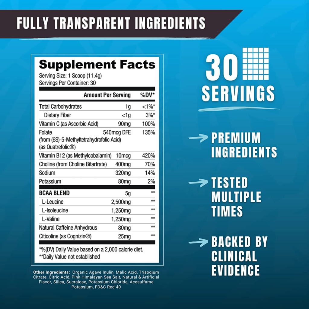 RYSE BCAA FOCUS 30 SERVICIOS KOOL AID PONCHE Chutamax