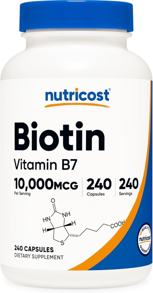 Nutricost Biotina 10.000 mcg 240 Cápsulas