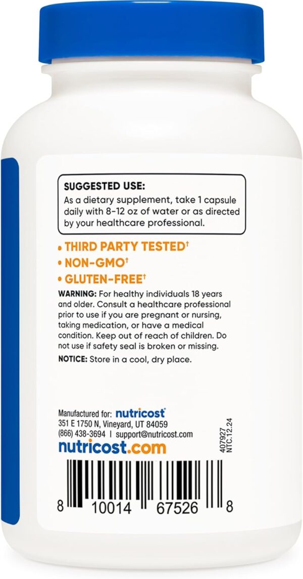 Nutricost Biotina 10.000 mcg 240 Cápsulas - Image 3