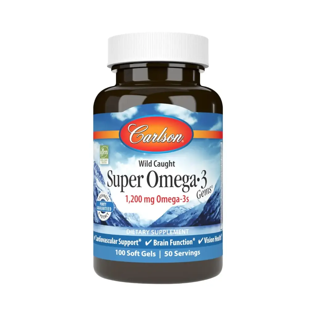 Carlson Labs Super Omega 3 1200 mg, 100 cápsulas gelatinosas sem sabor