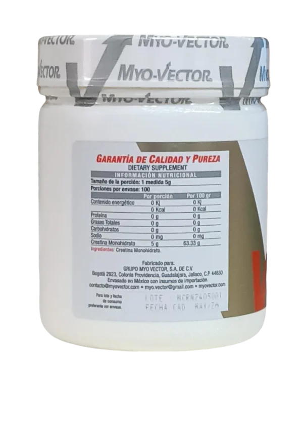 Myo Vector Creatina Micronizada 500gr sin sabor - Image 2