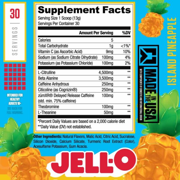 Ryse Up Loaded Pre Jello Lemon Lime 390g 30 servicios - Image 2
