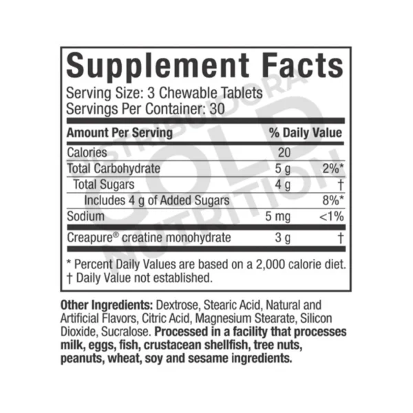 Muscletech Creatine Chews Creapure 90 tabletas Citrus Burst - Image 3