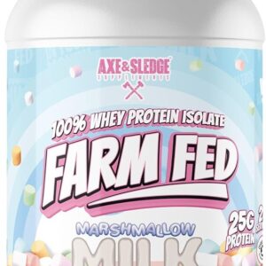 Axe & Sledge 100% Whey Protein Isolated 859.6g 28 servicios Marshamllow milk