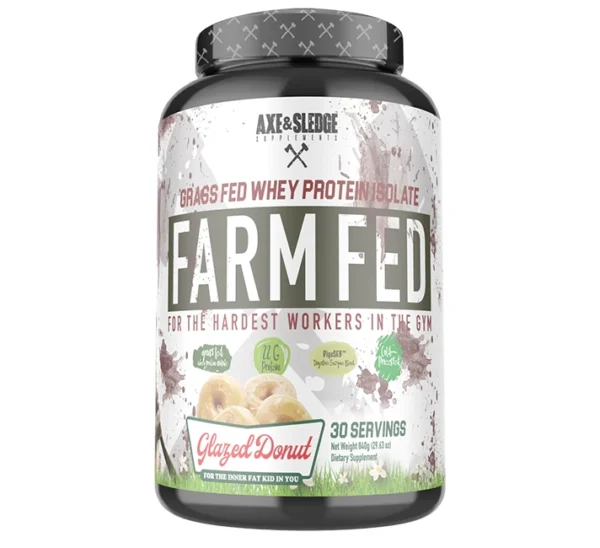 Axe & Sledge Farm Fed Grass Fed Whey Protein Isolate 840g 30 servicios Glazed Donut