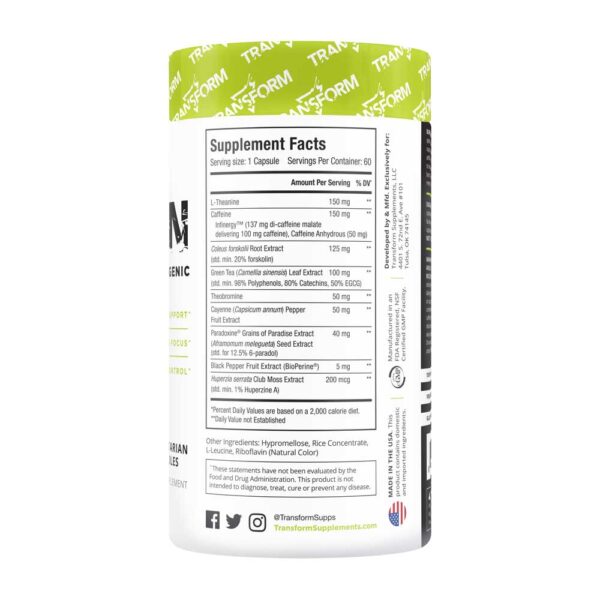 Transform Burn Thermogenic 60 capsulas - Image 2