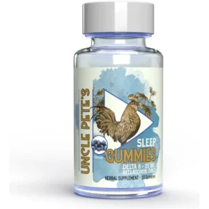 Uncle Pete's Sleep Delta 8 25mg Melatonina 5mg 20 Gummies Blueberry