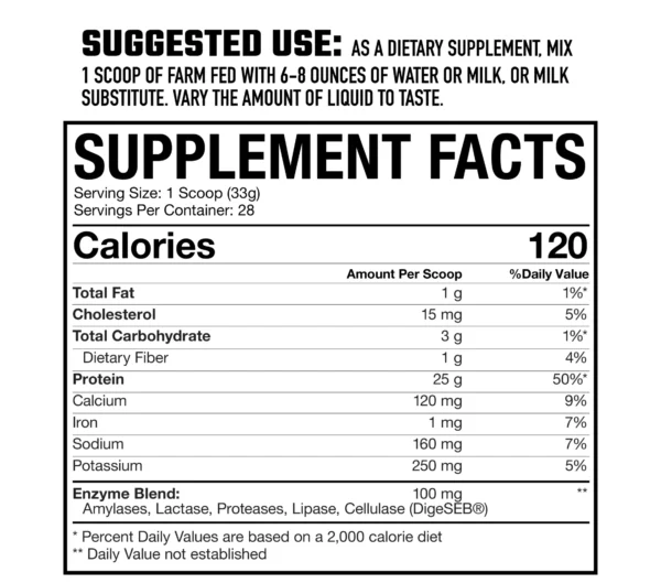 Axe & Sledge Farm Fed Protein 924g 28 servicios Cookies and Cream - Image 2