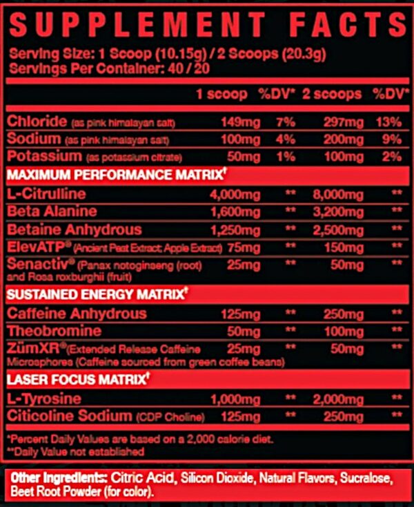 Axe & Sledge Intake pre-workout 20/40 serv Fruit Kaboom - Image 2