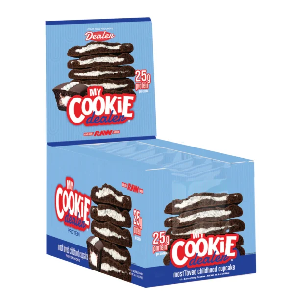 RAW NUTRITION MY COOKIE DEALER 12 GALLETAS MOST LOVED CHILDHOOD CUPCAKE