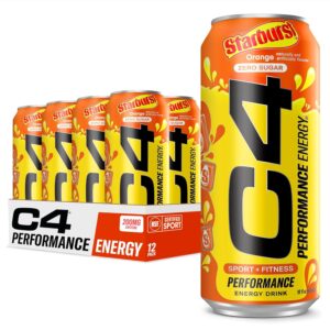 Cellucor C4 Energy Drink 16 oz (12 latas) Orange Starburst