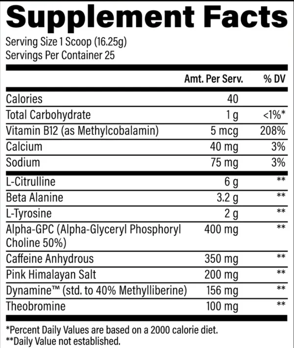 Raw CBUM Essential Chargec Pre-Workout 418.75g 25 servicios - Image 2