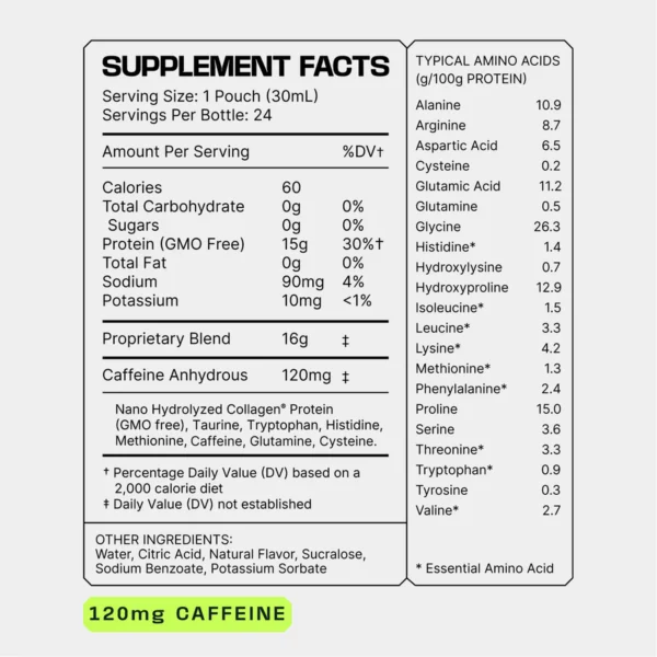 Frog Fuel Power Energized Caffeinated Collagen Protein Drink 24 shots Berry Flavor - Image 2