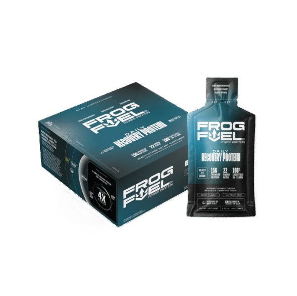 Frog Fuel Power Protein Collagen Protein Caffein Free 24 shots Berry Flavor - Image 3