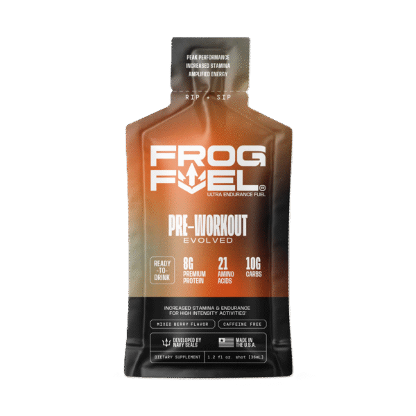 Frog Fuel Ultra Pre-Workout Shot Evolved Caffeine Free 24 shots Mixed Berry
