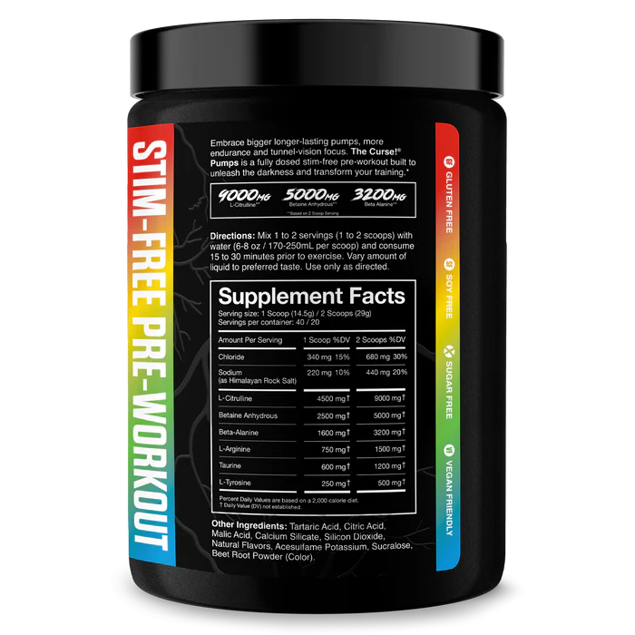 JNX Sports The Curse Pump Stim Free 40 servicios - Image 2