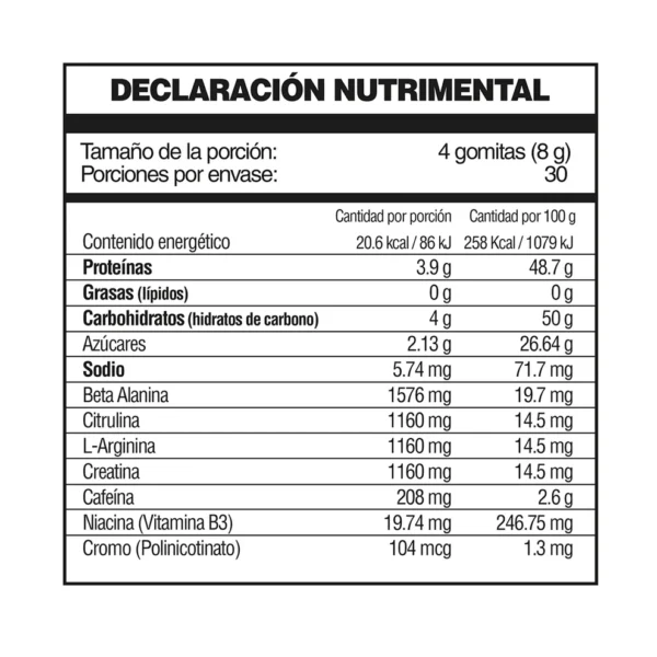 FSB Sweet Fuel Intra Entreno 120 Gomitas 30 Servicios - Image 3