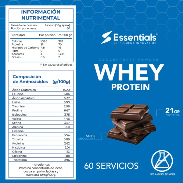 Essentials Whey Protein 4lb 60 servicios - Image 3
