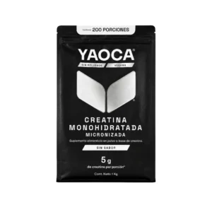 YAOCA Creatina Monohidratada 1kg 200 Servicios Sin Sabor